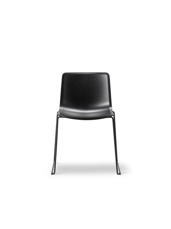 Dining chairs, Pato chair, sled base, black, Black