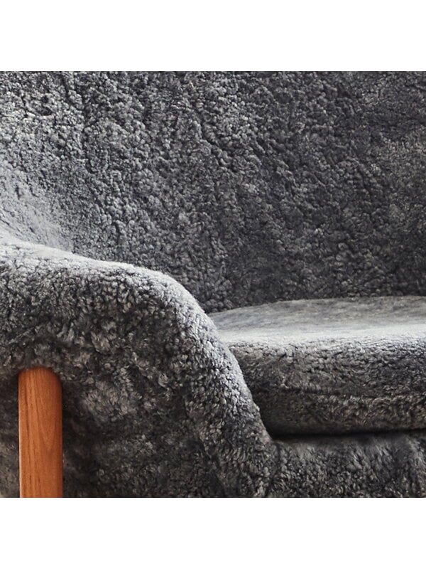 Armchairs & lounge chairs, Fried Egg lounge chair, Scandinavian Grey sheepskin, Gray