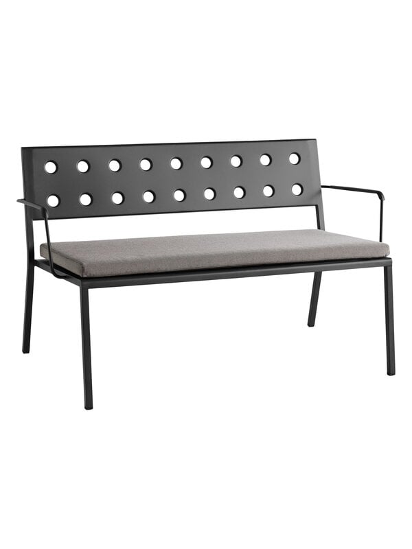 Cushions & throws, Balcony Lounge bench cushion, black pepper, Black