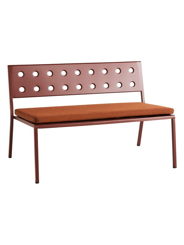 Outdoor benches, Balcony Lounge bench, 113,5 x 69 cm, iron red, Red