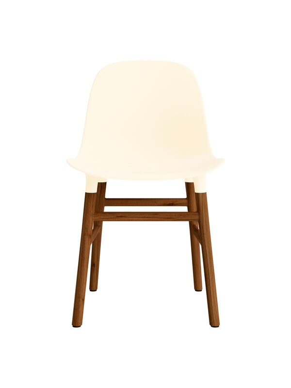 Dining chairs, Form chair, cream - walnut, White