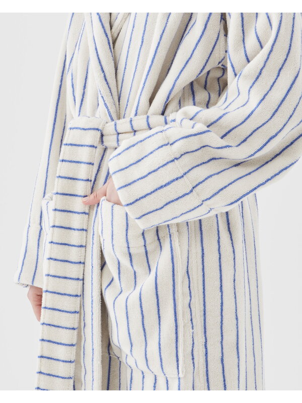 Bathrobes, Hooded bathrobe, coastal blue, White