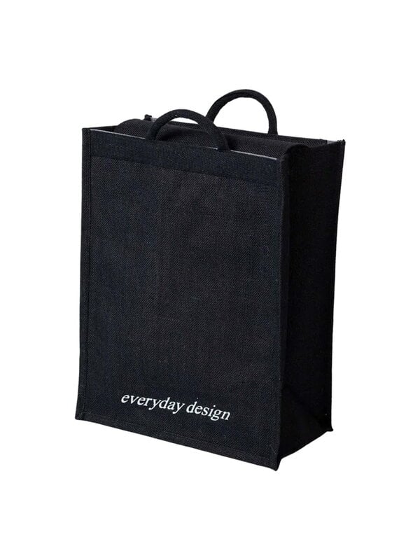 Magazine racks, Helsinki jute bag, black, Black