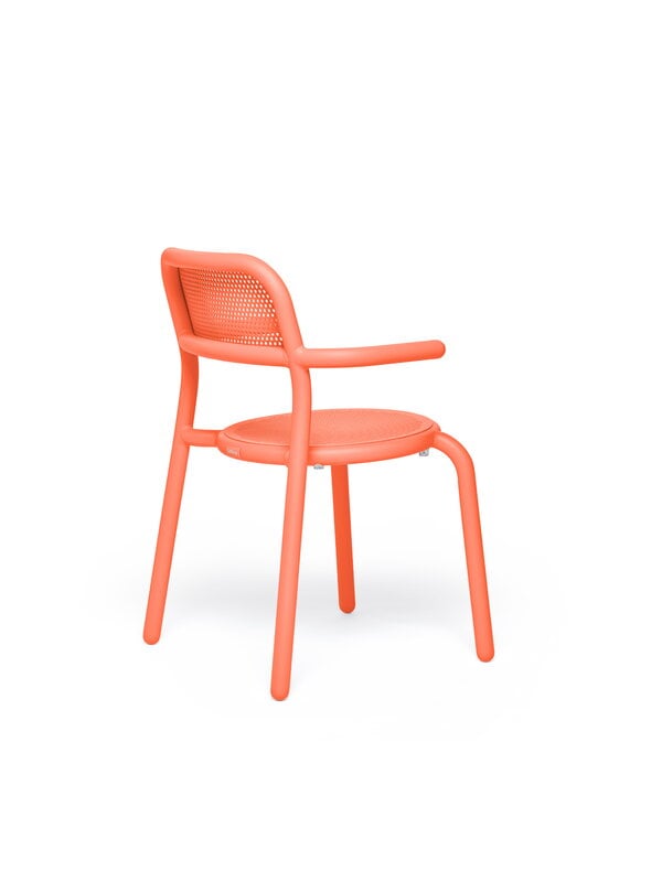 Chaises de jardin, Fauteuil Toní, 4 pièces, mandarine, Orange