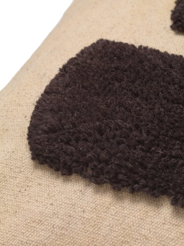 Decorative cushions, Lay cushion, 50 x 50 cm, sand - dark brown, Beige