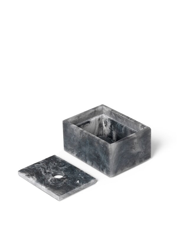 Jars & boxes, Mist box, 7,5 x 10 cm, charcoal, Gray