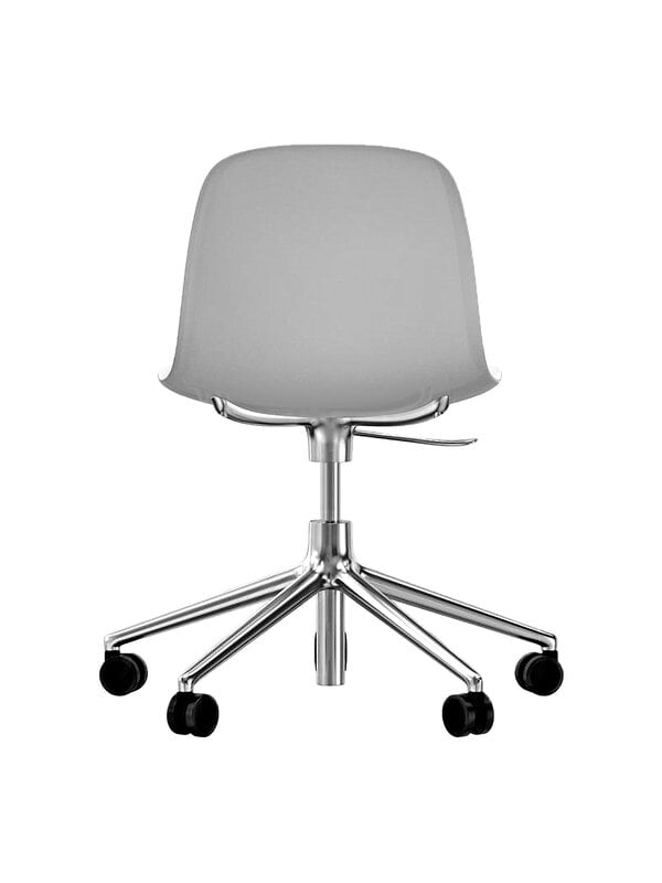 Bürostühle, Form Swivel 5W Gaslift, Weiß – Aluminium, Weiß