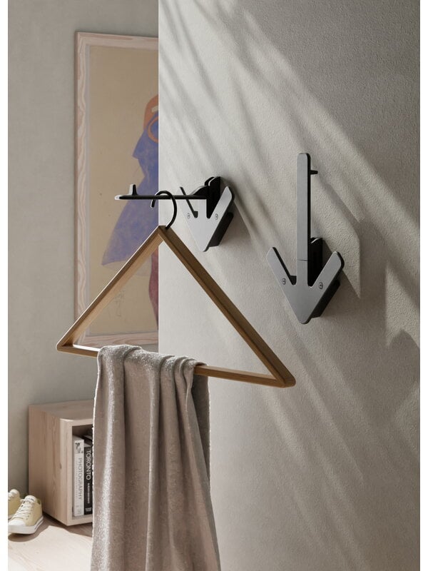 Wall coat racks, Arrow hanger, black, Black