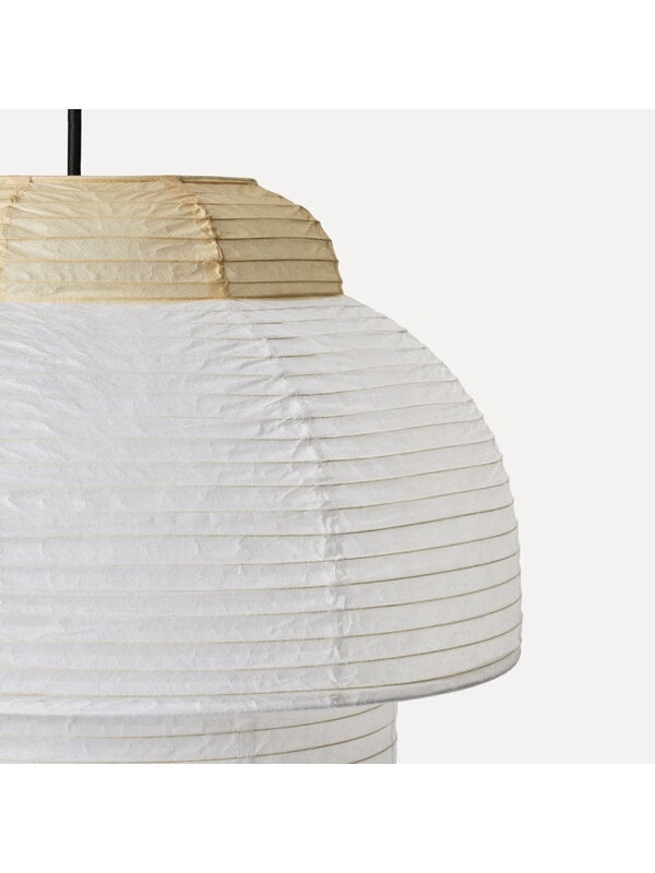 Pendant lamps, Papier Double pendant lamp, 40 cm, soft yellow, White