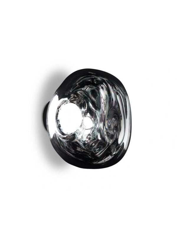 Lampade da parete, Lampada da parete a LED Melt Surface Mini, cromo, Argento