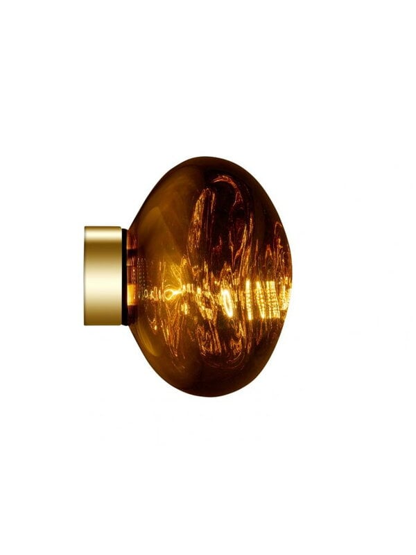 Lampade da parete, Lampada da parete a LED Melt Surface Mini, oro, Oro