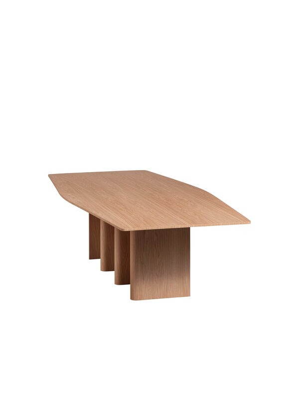 Dining tables, Nami table, barrel shape, 260 x 130 cm, flamed oak, Natural