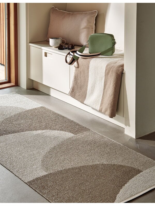 Tappeti in plastica, Tappeto Hill, 70 x 180 cm, vaniglia - beige - crema, Bianco