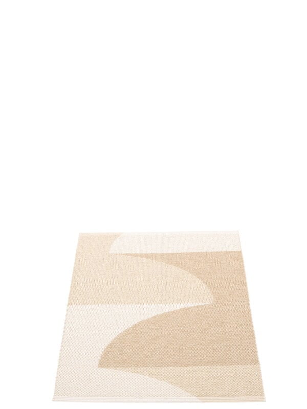 Tappeti in plastica, Tappeto Hill, 70 x 90 cm, vaniglia - beige - crema, Bianco