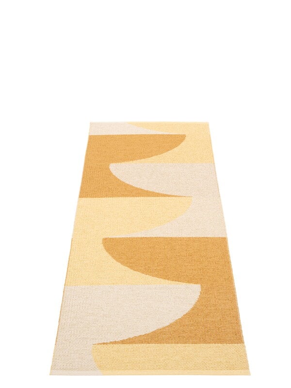Tappeti in plastica, Tappeto Hill, 70 x 180 cm, ocra - giallo pallido - crema, Beige