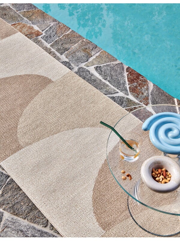 Tappeti in plastica, Tappeto Hill, 70 x 270 cm, vaniglia - beige - crema, Bianco
