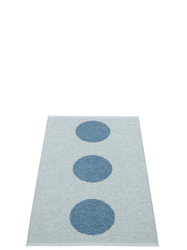 Tappeti in plastica, Tappeto Vera Pop, 70 x 120 cm, blu fiume - nebbia blu, Celeste