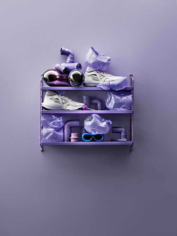 Wall shelves, String Pocket shelf, purple, Purple