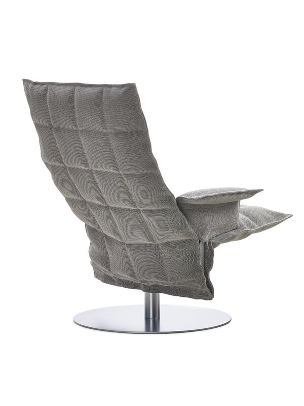 Armchairs & lounge chairs, K chair with armrests, swivel plate base, stone/black, Beige