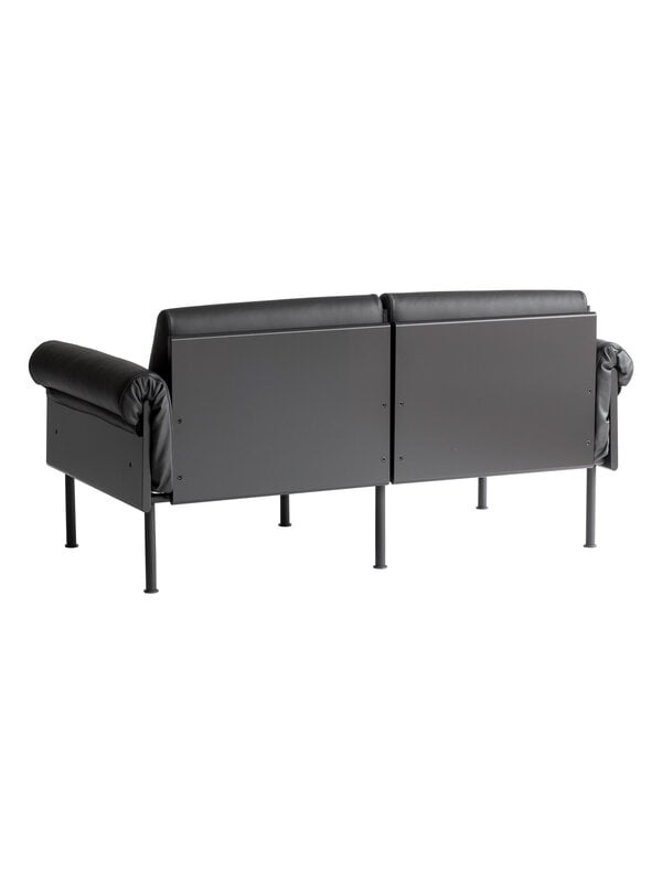 Sofas, Ateljee 2-seater sofa, black - black leather, Black