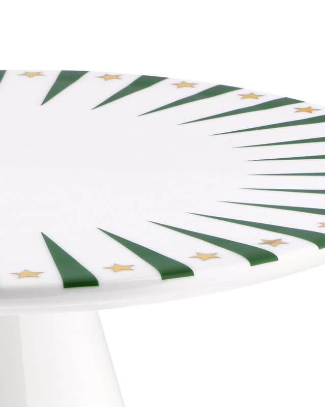 Alessi Delight kakkuvati, 22 cm, valkoinen - vihreä - kulta, näkymä 3