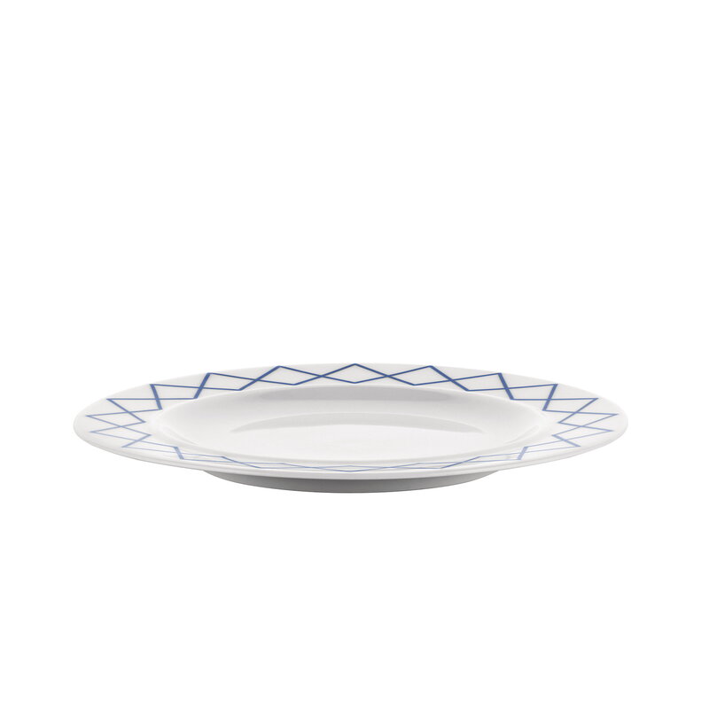 Alessi La Bella Tavola and My Beautiful China piatto da dessert, bianco - blu, immagine extra