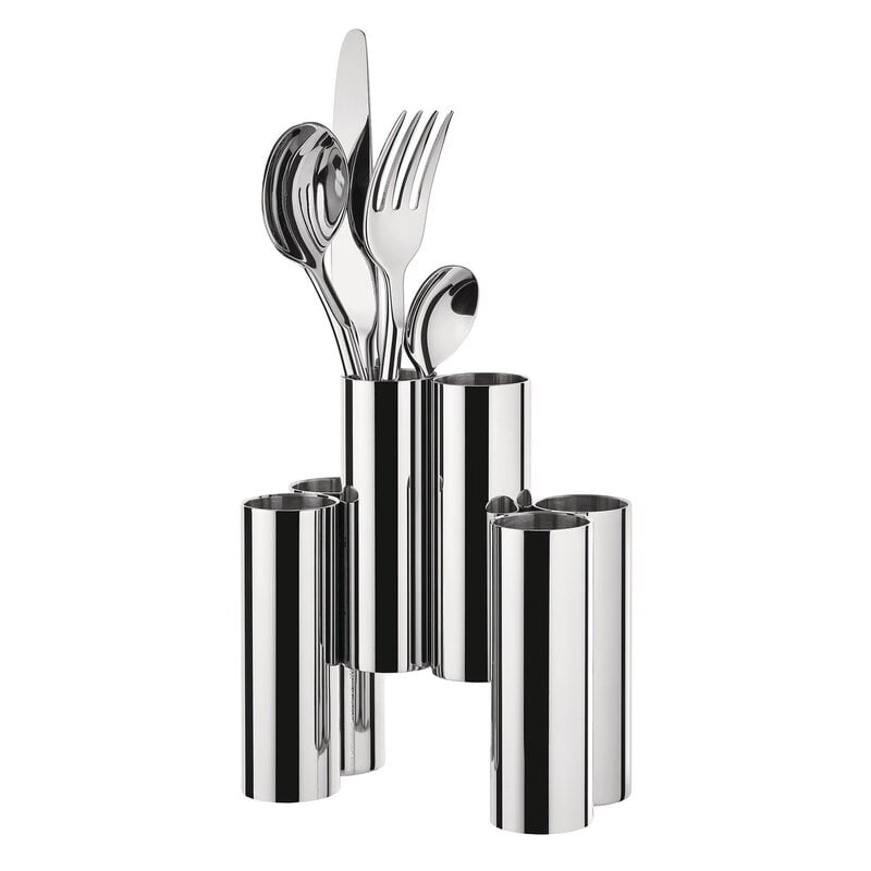 Alessi Range Canale, support à couverts, acier inoxydable, image extra
