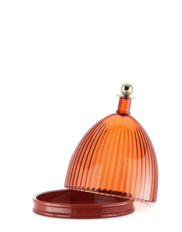 Kartell La Coupole serving dish, amber - brick red, extra image