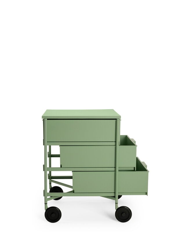 Kartell Mobil Mat 3 storage unit with wheels, green, extra image