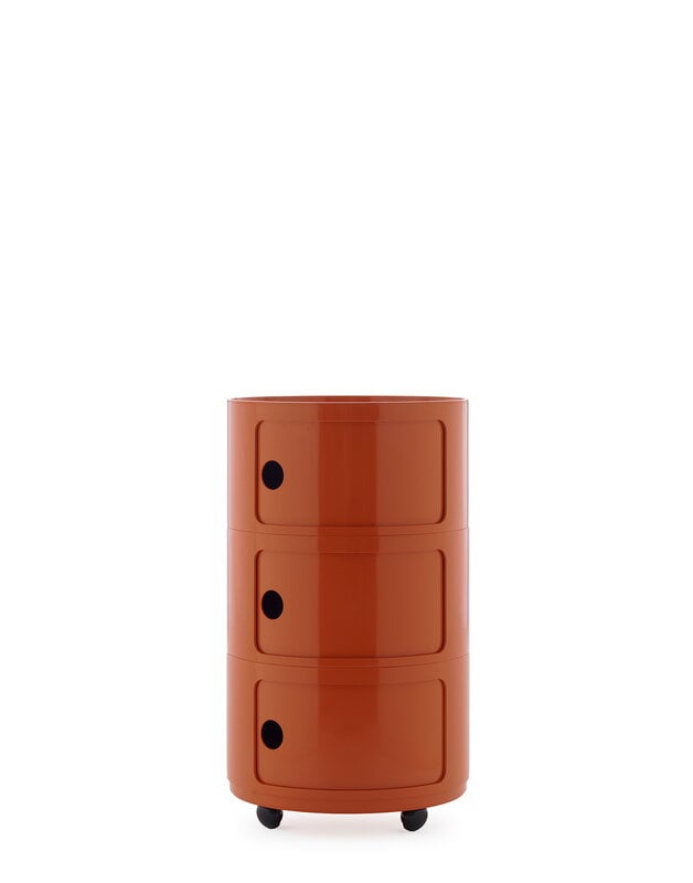 Kartell Componibili Big storage unit, 3 modules, orange | Finnish