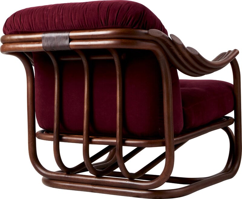 GUBI Fauteuil lounge Poltrona Tria, rotin foncé - Fustagno 006, image extra