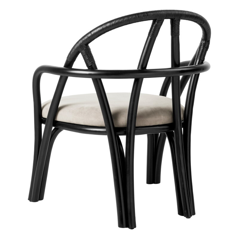GUBI Fauteuil Bistra, rotin peint ébène - Fustagno 001, image extra