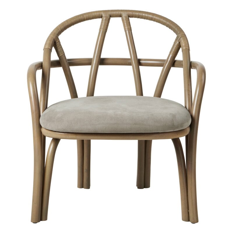 GUBI Fauteuil Bistra, rotin teinté olive - Fustagno 003, image extra