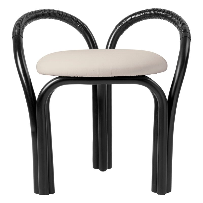 GUBI Bistra stool, ebony painted rattan - Fustagno 001, extra image