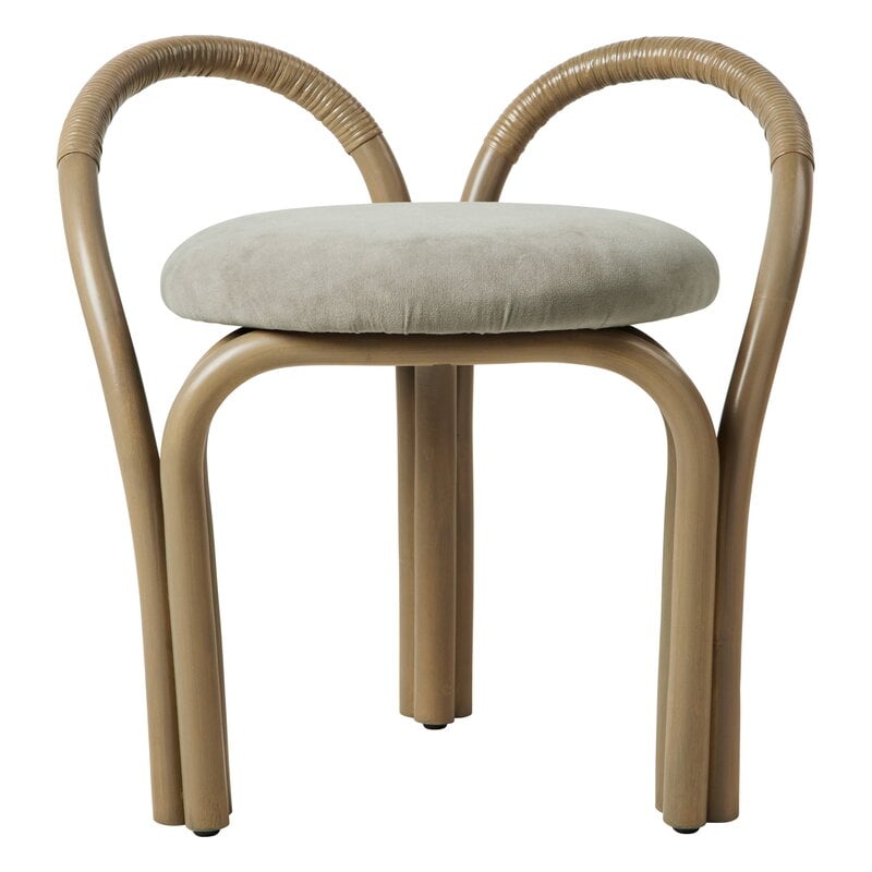 GUBI Bistra stool, olive stained rattan - Fustagno 003, extra image