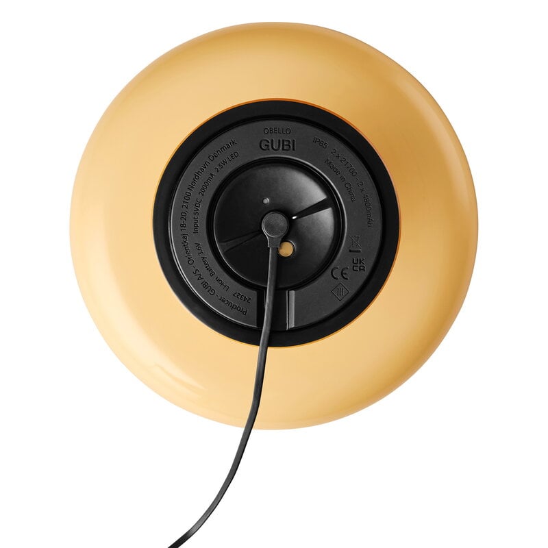 GUBI Obello lámpara de mesa portátil, amarillo suave, imagen extra