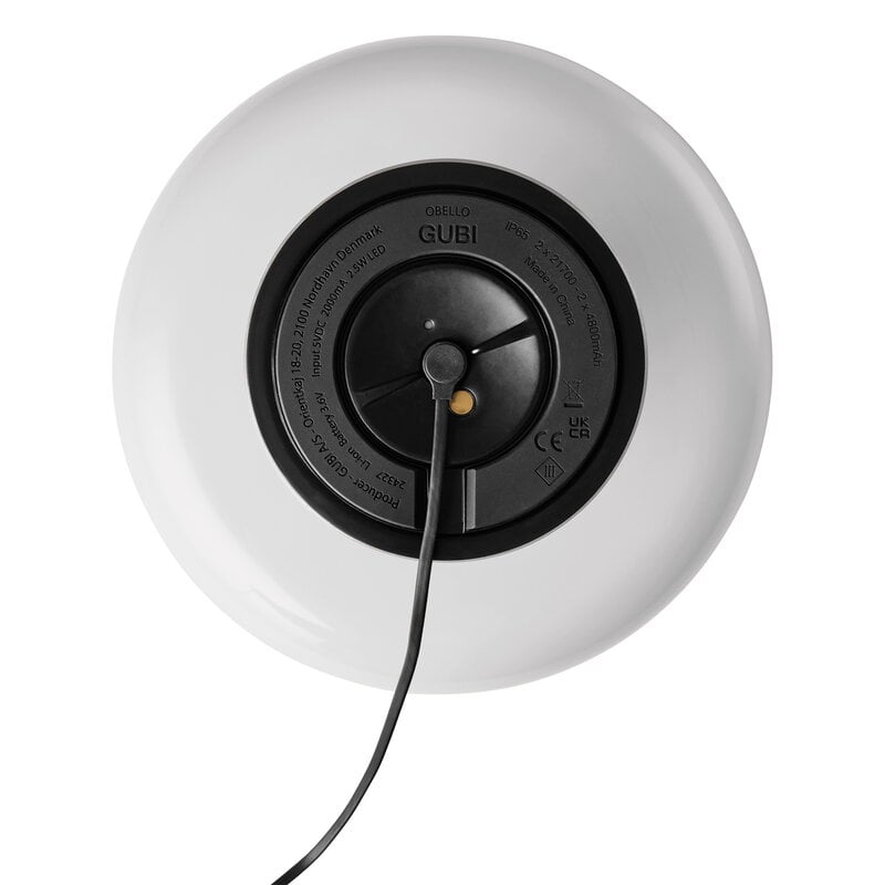 GUBI Obello portable table lamp, pearl white, extra image