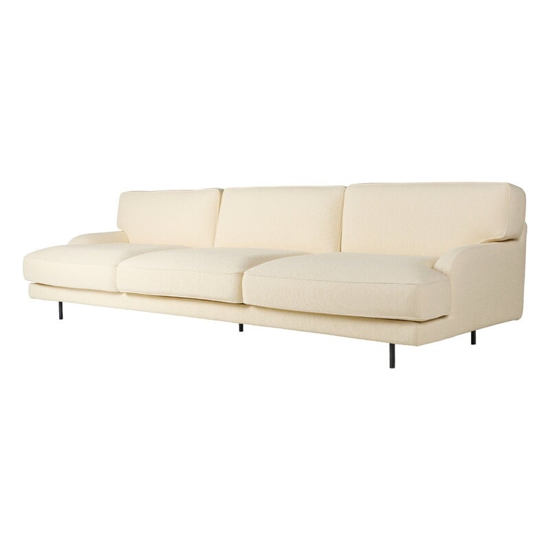 GUBI Flaneur 3-seater sofa, black - Bouclé 001, view 4