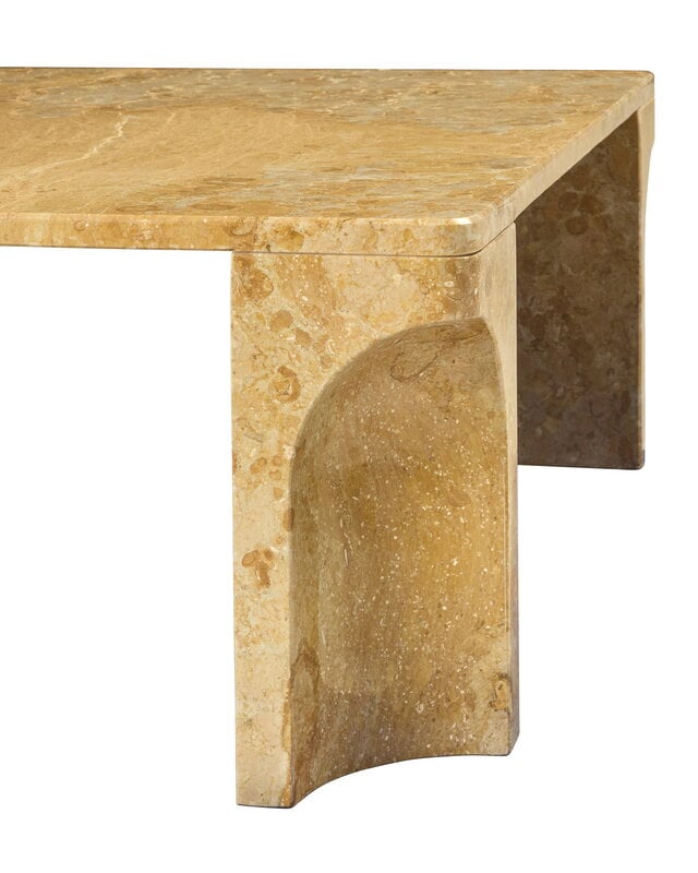 GUBI Doric sohvapöytä, 140 x 80 cm, honey amber marmori, näkymä 4