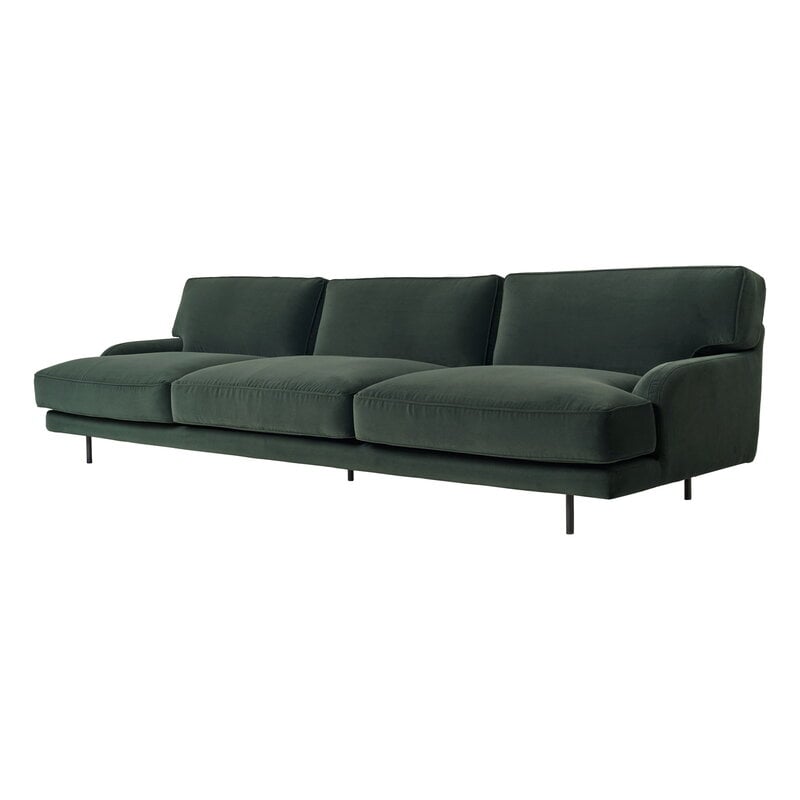 GUBI Flaneur 3-seater sofa, black - Asator 0984, view 3
