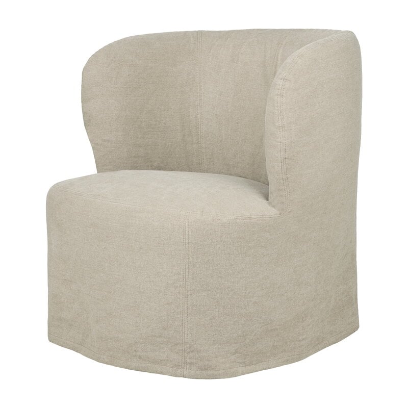 GUBI Stay Slipcover lounge chair, S, linen 0023, view 3