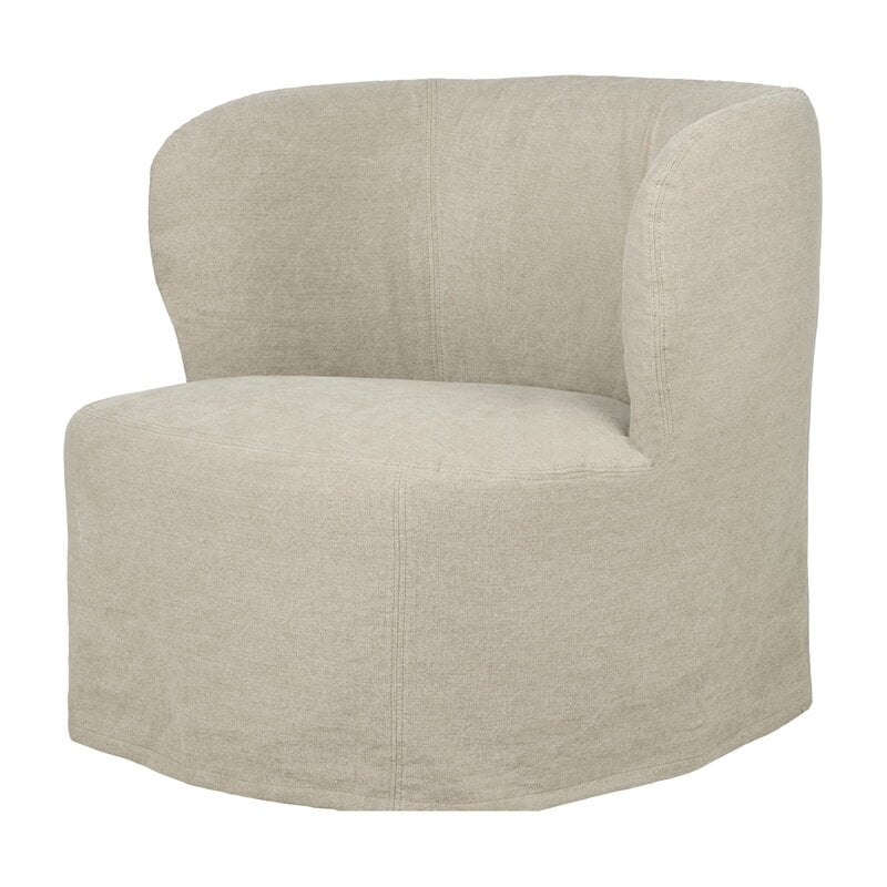 GUBI Stay Slipcover lounge chair, L, linen 0023, view 3