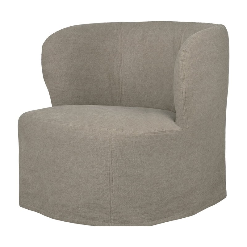 GUBI Stay Slipcover lounge chair, L, linen 0024, view 3