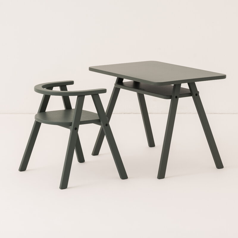 Nobodinoz Growing Green kids' chair, deep green, view 6