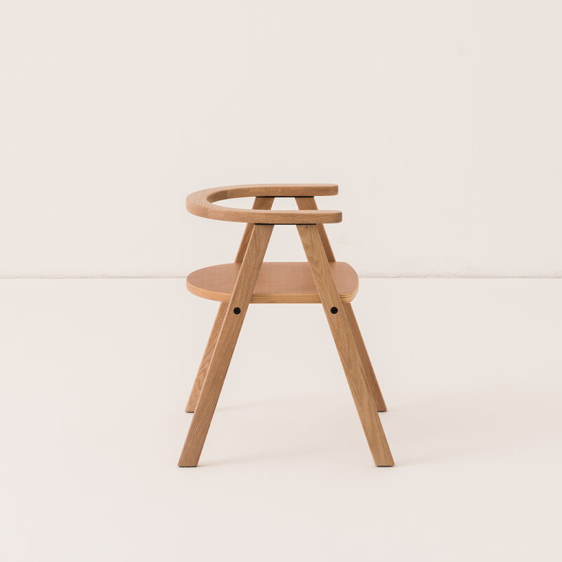 Nobodinoz Growing Green kids' chair, oak, view 5