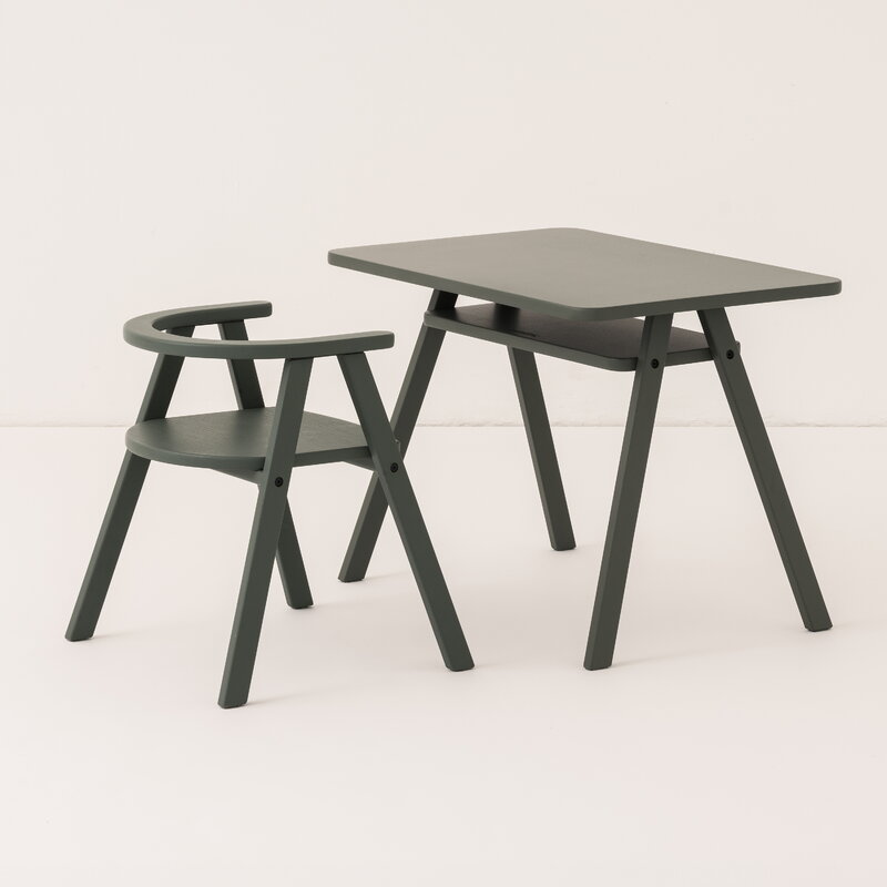 Nobodinoz Growing Green kids' table, deep green, view 4
