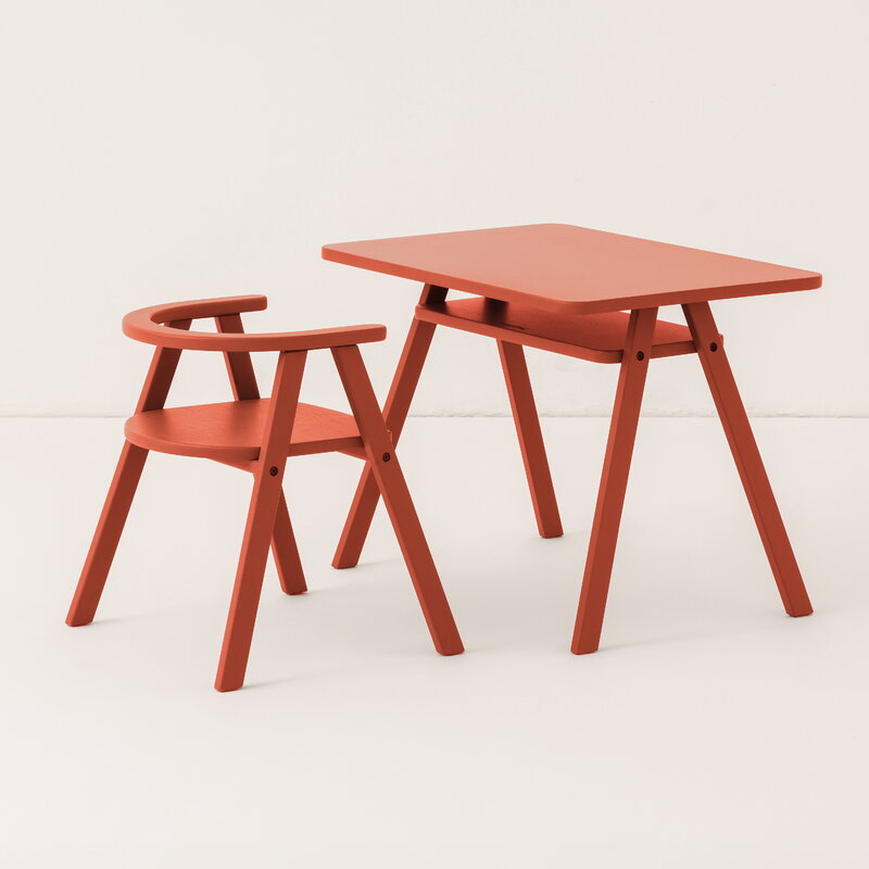 Nobodinoz Growing Green kids' table, red, view 4