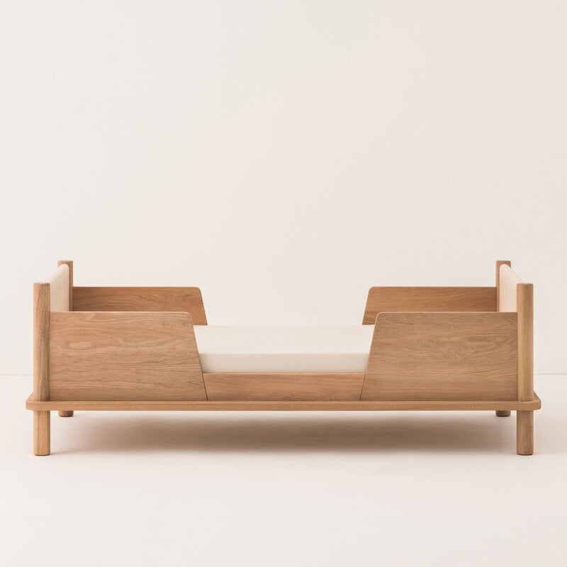 Nobodinoz Latitude Junior bed with 2 safety rails, oak, view 7