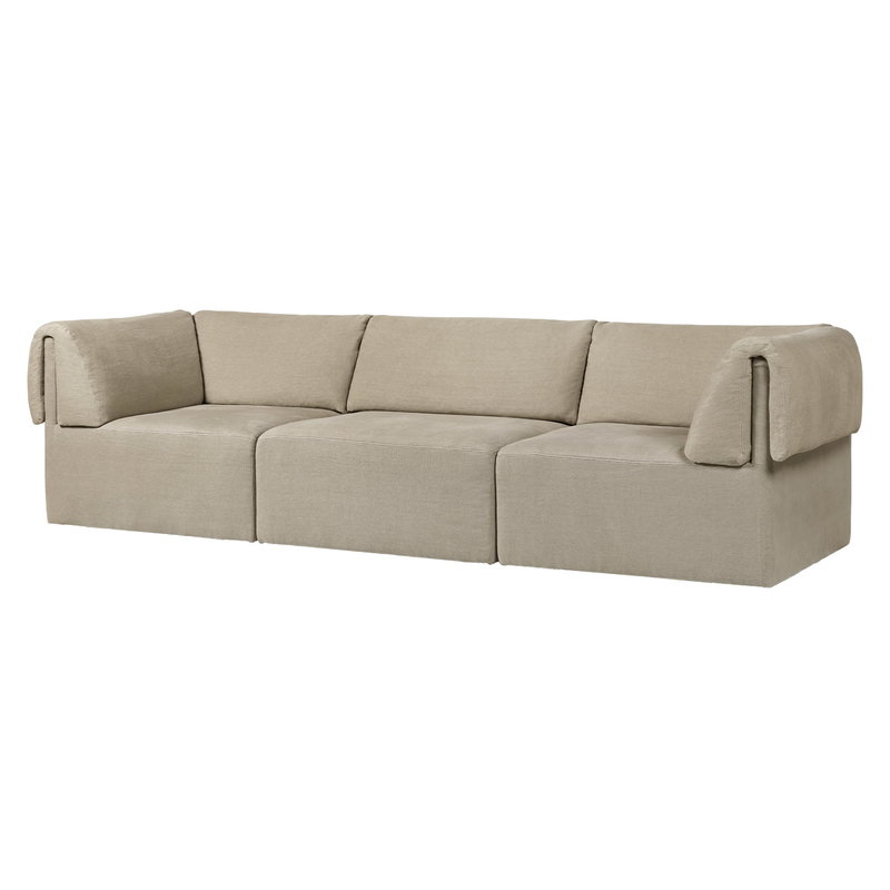 Gubi Wonder 3 Seater Sofa Linen, How Much Does A 3 Seater Sofa Weight In Kg