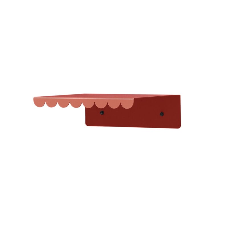 Nobodinoz Wall shelf, 20 cm, burnt red steel, view 3